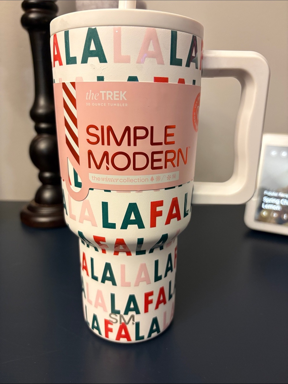 Simple Modern The Trek 30 ounce Tumbler Brand New Holiday FALALALALA